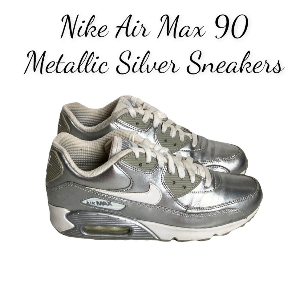 Nike Air Max 90 Metallic Silver Sneakers